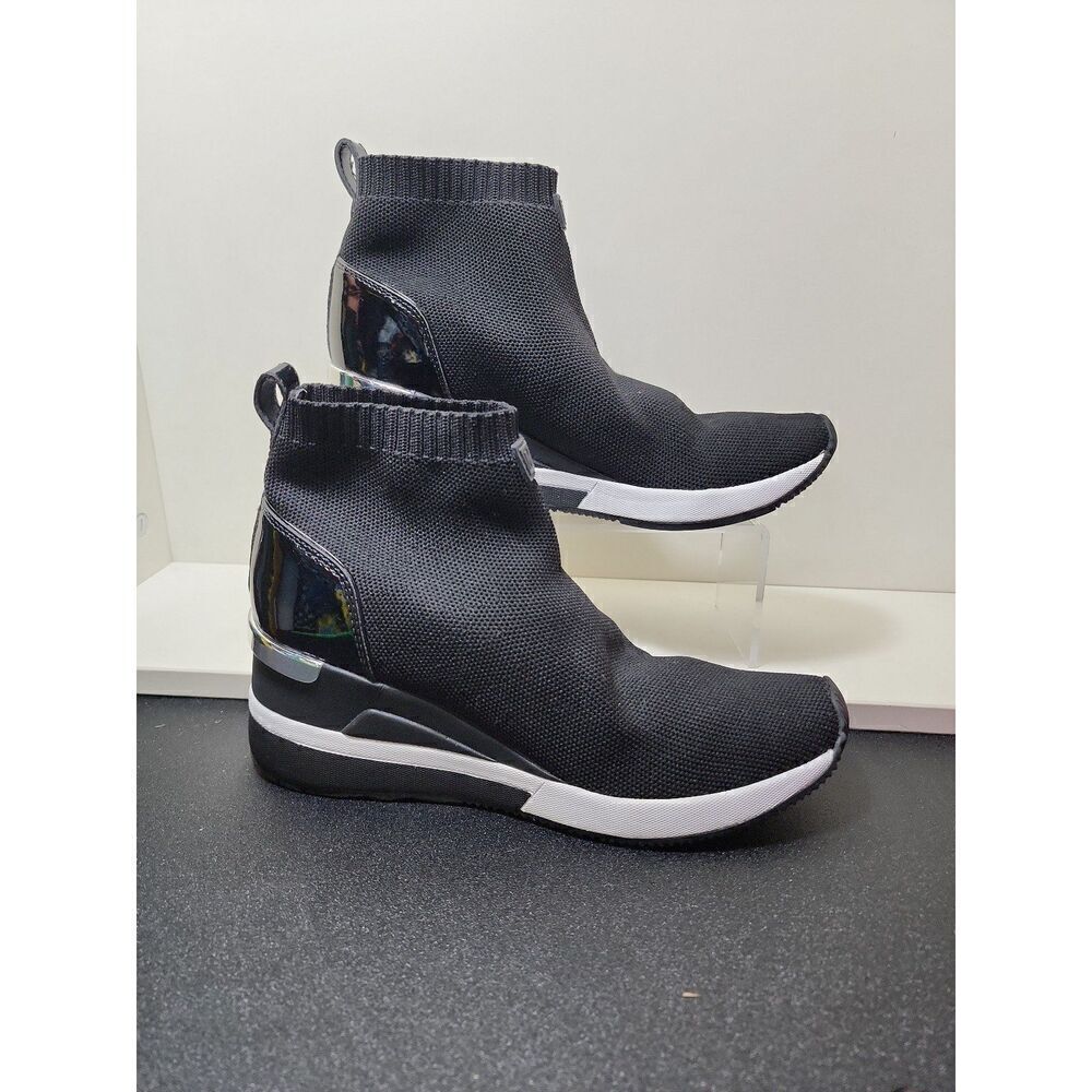 MICHAEL Michael Kors Skyler Wedge Bootie Sock Sneakers Size 6.5